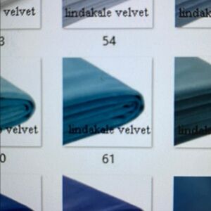 Lindakale Velvet Fabric in Teal.  NEVER USED!!
I have a sofa bed! My error!